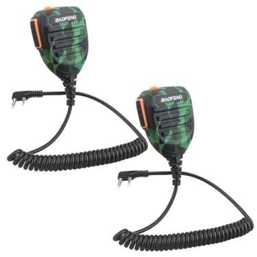Imagem de BAOFENG Microfone de rádio, microfone de polícia de ombro remoto UV-5R BF-F8HP 5RM UV-21R K5PLUS UV-17R TIDRADIO TD-H3 TD-H8 Quansheng UV-K5 walkie Talkie Microfone de alto-falante portátil