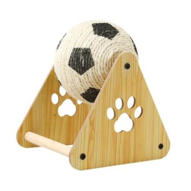Imagem de WeiLaiKeQi Arranhador para gatos, brinquedo decorativo, bola arranhadora para gatos, brinquedo interativo estiloso, divertido, prático, corda de sisal para, 12cm