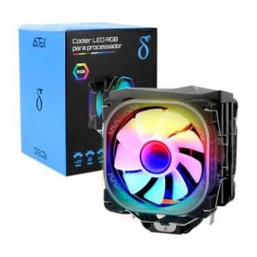 Imagem de Ventoinha, Cooler Fan, Para Processador Intel, AMD, LED, RGB, Silencioso 120mm