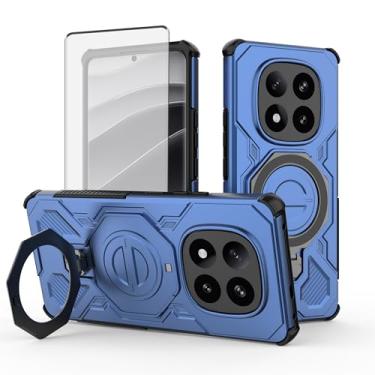 Imagem de Asuwish Capa de celular para Xiaomi Redmi Note 14 Pro Plus 5G com protetor de tela de vidro temperado e suporte de anel magnético com suporte, acessórios de célula rígida protetora 14Pro 14Pro+ Pro+