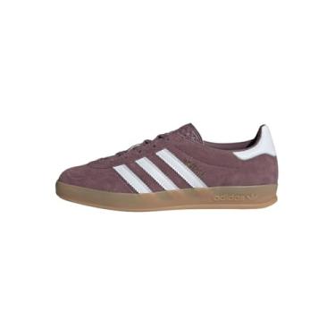 Imagem de adidas Gazelle Tênis feminino para uso interno, Shadow Fig/Cloud White/chiclete, tamanho 38
