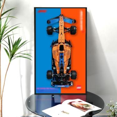 Imagem de Wall Mount for Technic McLaren Formula 1 Race Car 42141,Collectibles Building Toys F1 Display Wallboard,F1 Wall Display for Home or Office Decor(No Car Included)