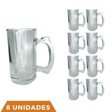 Imagem de 8 Caneca Cerveja e Chopp Restaurante Congelável 380ML - PRATICASA, 0 G