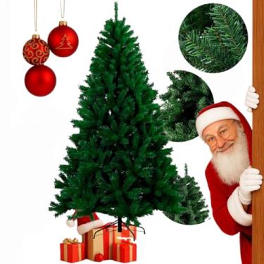 Imagem de Árvore de Natal 1,80m - Árvore de Natal Tradicional Verde com 600 Galhos - Natal Decoração - Pinheiro Luxo, Estrutura Resistente em PVC e Base Metálica, Fácil Montagem e Armazenamento