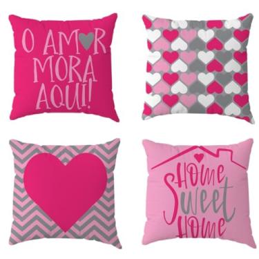 Imagem de Almofadas Decorativas Conjunto de Fronhas Decorativas com ZíPer de 4 PeçAs Perfeito para DecoraçãO de Quarto e Sala de Estar(AP523)