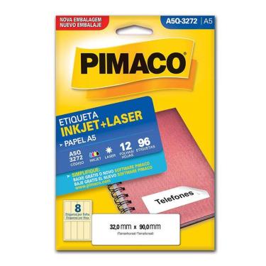 Imagem de Etiqueta inkjet/laser A5Q3272 c/ 12 fls Pimaco