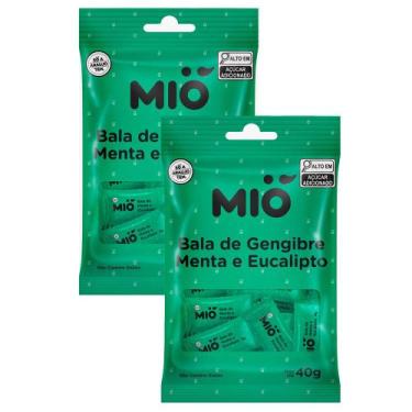 Imagem de Kit 2 Bala de Gengibre Menta e Eucalipto Mió 40g