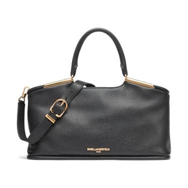 Imagem de Karl Lagerfeld Bolsa de couro Paris Valerie, preta/dourada