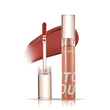 Imagem de INTO YOU Brilho labial, mancha labial de longa duração, tonalidade labial, brilho labial com glitter, batom líquido, óleo labial, cor viva, à prova de manchas, leve, naturalmente hidratante (G08)