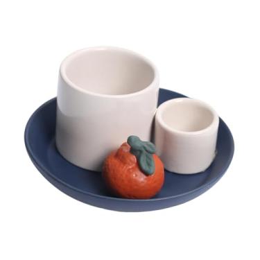 Imagem de KiBcsLic Queimador de incenso de cerâmica com tigela de sálvia, elegante suporte para velas, suporte para para sala de jantar, meditação, ioga, Style B