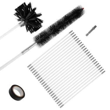 Imagem de XYTZHSAI Kit de limpeza de ventilação para secador, escova flexível de fiapos, escovas de limpeza de chaminé se estende até 28,8 metros, kits de limpeza de dutos de várias secadoras para tubos de