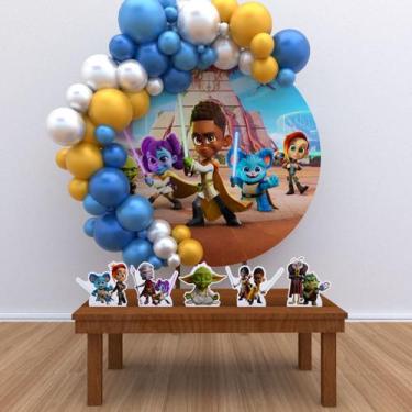 Imagem de Kit Festa Painel  Redondo Star Wars Jedi Adventure- IMPAKTO VISUAL