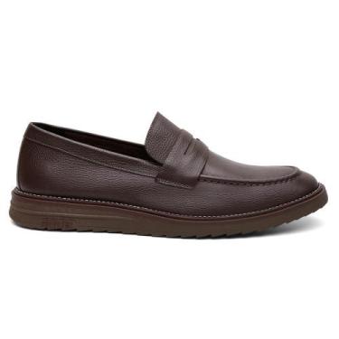 Imagem de Mocassim Loafer Masculino Casual Couro - Mila Marques, 40, Café
