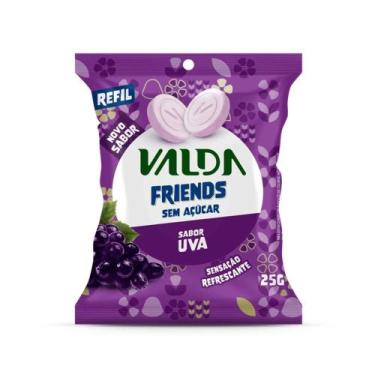 Imagem de Pastilhas Valda Friends Uva Refil - Saches 10x25g