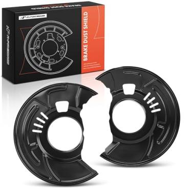 Imagem de A-Premium Protetor contra poeira do freio dianteiro e do lado do passageiro compatível com modelos Nissan - Versa Note 2014-2019, conjunto de 2 peças