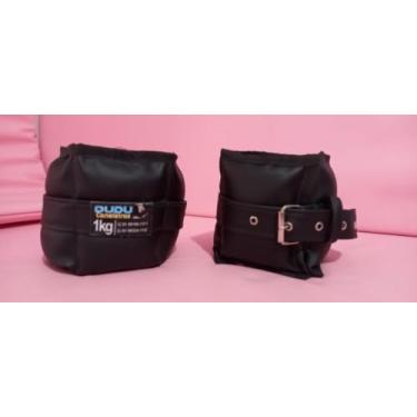 Imagem de PAR DE CANELEIRAS 1 kg. Ajustável com Fivela. Treino, Musculação E Fisioterapia