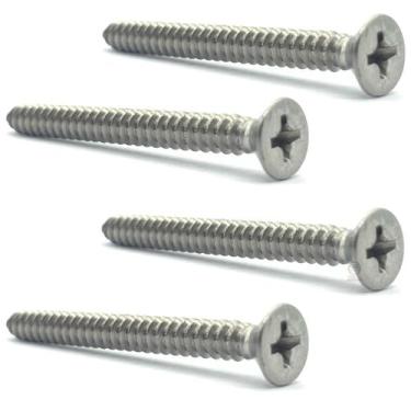Imagem de Kit Parafuso INOX neck plate guitarra baixo com 4 unidades - LATONE