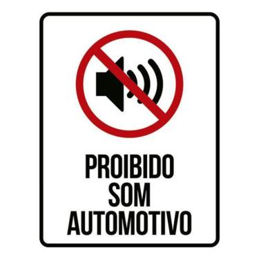 Imagem de Kit 3 Placas Sinalização - Proibido Som Automativo Ícone