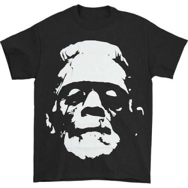 Imagem de Frankenstein B / W Frank Head T-shirt - Rockinstone