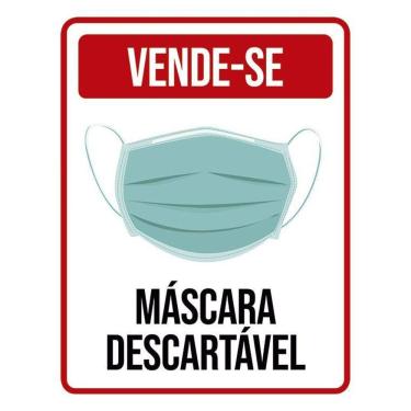 Imagem de Placa Cuide-Se Vende-Se Máscara Descartável 36X46