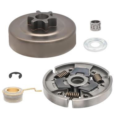 Imagem de Hypersky Kit de roda dentada de tambor de embreagem 112 1160 2051 compatível com motosserra Stihl 024AV 026 PRO MS240 MS260 MS260C MS261C com arruela de rolamento de agulha E-Clip Arruela de