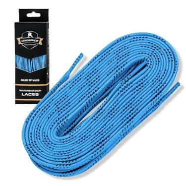 Imagem de Cadarços de skate de hóquei 213,4 cm 243,8 cm 274,3 cm 304,8 cm Preto Branco Senior Junior Youth - Cadarços de skate de gelo encerados e de tecido - Renda de hóquei durável com ajuste firme para