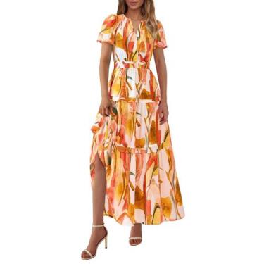 Imagem de Vestido maxi feminino PRETTYGARDEN com estampa floral boho de verão 20
