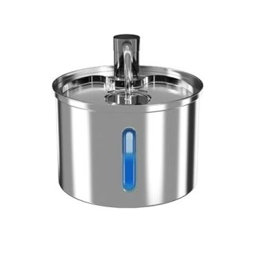 Imagem de 3L De Aço Inoxidável Bebedouro Pet Inteligente Fonte de Água Para Gatos Automático Com Filtro BIVOLT