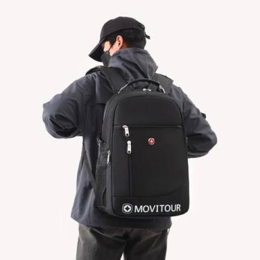 Imagem de Mochila Unissex Notebook com Cadeado, Entrada para USB/ Fone de ouvido