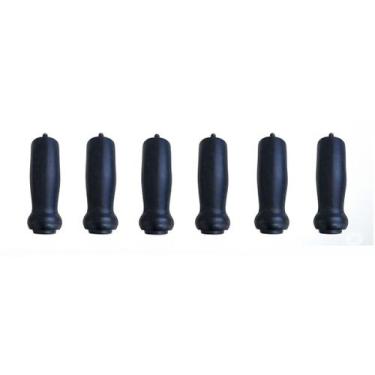 Imagem de Kit 6 Pés Torneados de Madeira para Cama 12cm Clássico Preto - Imacá