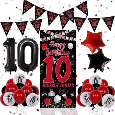 Imagem de Decorações de aniversário: 10º aniversário de Pounira para meninos e m