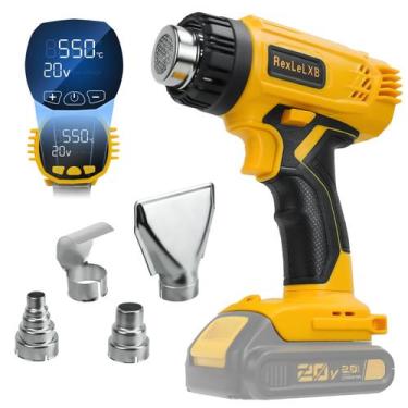 Imagem de Pistola de calor sem fio RexlelXB 350W 550C com 4 bicos DeWalt 20V