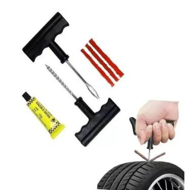 Imagem de Reparo De Pneus Sem Câmara De Moto Carro Kit 6 Peças Tipo Macarrão Bor