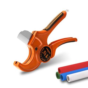 Imagem de Kerry Cortador de tubo de mangueira, mangueiras de plástico PEX POLY PE e ferramenta de corte de tubo de encanamento, lâminas afiadas de aço inoxidável, cabo estendido de corpo de alumínio espesso