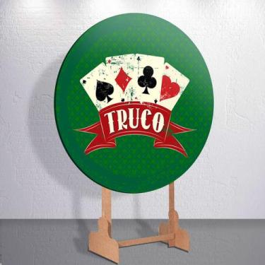 Imagem de Capas p/ Painel Redondo Baralho Truco Estampa Sublimada Para Festa Tem