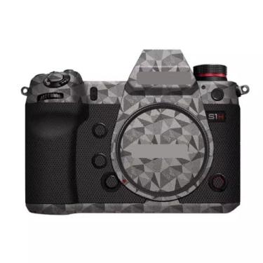 Imagem de S1H Adesivo de capa de câmera antiarranhões para Panasonic Lumix S1H Película Protetora Decalques S1H (Triângulo Titânio)