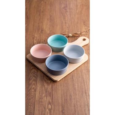 Imagem de Petisqueira Com Bandeja Lyor De Ceramica Natural 21cm X 31cm