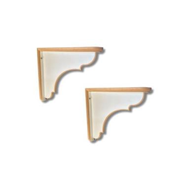 Imagem de 1 par suporte 20cm mão francesa mdf provençal - J TEIXEIRA