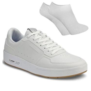 Imagem de Kit Tênis Olympikus Versa Unissex + Par de Meia, Branco, 40