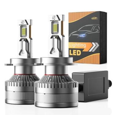 Imagem de AOUKKL Lâmpadas H7, luz branca 30000LM 6000K, design 1:1, ventilador de resfriamento de 13000 RPM, IP67 à prova d'água, vida útil de mais de 60.0000 horas, Plug and Play, pacote com 2