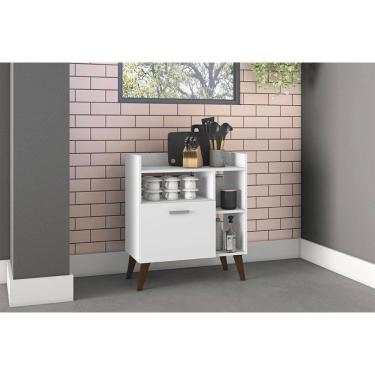 Imagem de Aparador De Sala Jantar Rt 3143 C- 1 Porta Branco - Movelbento