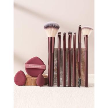Imagem de Conjunto de 7 pincéis de maquiagem e esponjas de maquiagem para maquiagem diária no rosto