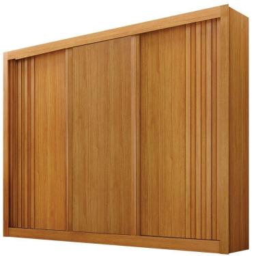 Imagem de Guarda Roupa Milano Cinamomo 3 Portas 4 Gavetas Leifer Móveis