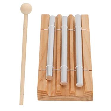 Imagem de RiToEasysports Sinos de de Três Tons Premium - Instrumentos de Percussão Orff Feitos à Mão para Crianças - Ideal para Gerenciamento de Sala de Aula e Decoração Ao Ar Livre