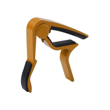 Imagem de Capo ergonômico para guitarra, capo de metal para 6 cordas guitarra acústica baixo ukulele acessórios para guitarra elétrica (ouro)
