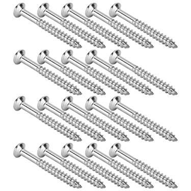 Imagem de XUXHOU 20 Peças de Aço Inoxidável Guitarra Elétrica Parafuso Pescoço Guarda Placa Ferramenta Montagem para Guitarristas e Luthiers (Prata)