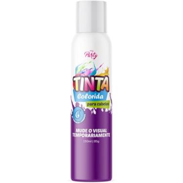 Imagem de My Party Tinta Temporária Branco 150 ml - Coloração Fluorescente Lavável para Cabelo – Efeito Brilho, Festa - Carnaval - Cosplay.