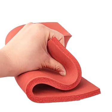 Imagem de Tapete De Espuma De Silicone Vermelha Para Laminadora, Placa De Prensagem De Espuma Esponjosa Supermacia, Resistente A Altas Temperaturas, 100x100mm | Para Uso Industrial E Artesanal(100x100x10mm)