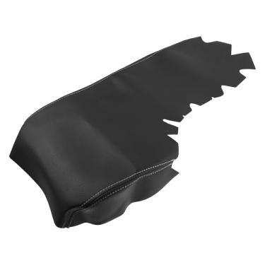 Imagem de Unifizz Capa de console central preta de couro sintético protetor de braço substituição para Lexus IS200t S300 IS350 IS250 2014-2017 capa de descanso de braço com pontos brancos
