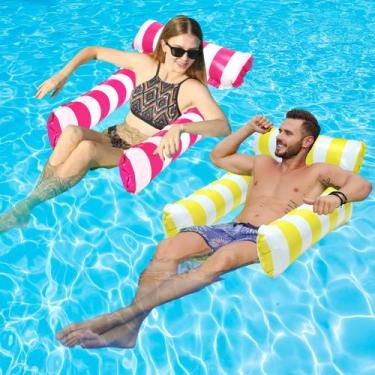 Imagem de Rede de piscina 4 em 1 Pool Floats TIWISSES com malha inferior, pacote